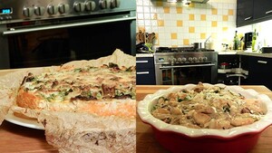 Gnocchi van zoete aardappel met oesterzwammen & rösti-quiche van zoete aardappel
