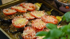 Flauwgevallen imam (Gevulde aubergine)