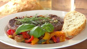 Ribeye e caponata