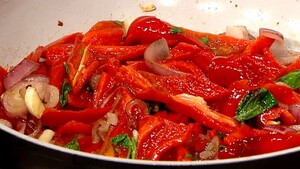 Peperonata al’instante (a la minute gemaakte paprika’s)