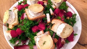 Salade chèvre chaud (Salade met warme geitenkaas)