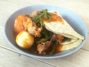Roti met zoete aardappelen