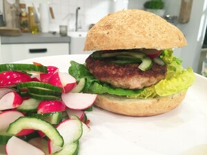 Aziatische kipburger