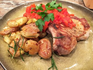 Kotelet met piperade