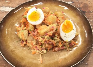 Lauwwarme aardappelsalade
