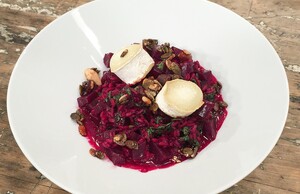 Bietenrisotto met geitenkaas