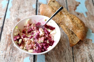 Bietensalade met haring