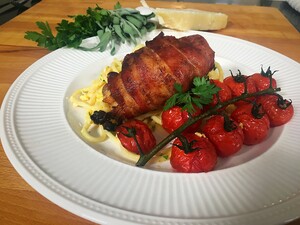 Saltimbocca spaghetti carbonara