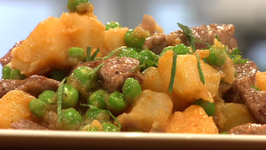 Aardappel erwtencurry