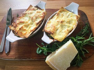 Lasagne met groene asperge