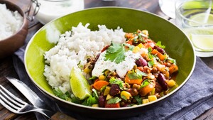 Chili sin carne met pure chocolade
