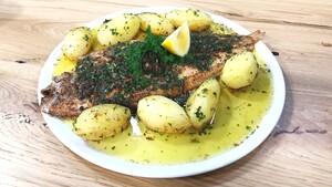 Sole Meunière met gestoomde aardappeltjes