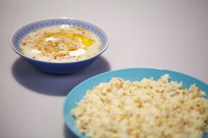 Arabische bloemkoolsoep en bloemkoolcouscous met pijnboompitjes