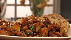 Gebakken knoflookchampignons