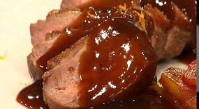 Eendenborst met sinaasappelsaus