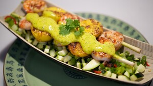 Gamba-mangospies met Vietnamese salade