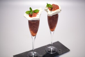 John’s spoom met meringue en vijgencompote