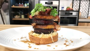 Boudin- noir (bloedworst) met een appeltje en zuurkool