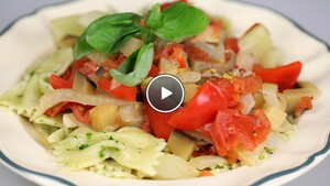 Toscaanse kip met basilicumpasta