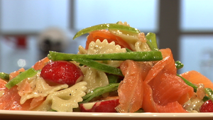 Pastasalade met gerookte zalm