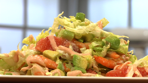 Avocado, grapefruit en garnalencocktail