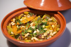 Groentetajine met meiknol en specerijen