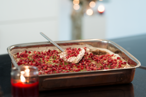 IJstaart met granaatappel