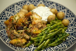 Kiptajine met tutti frutti