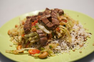 Spitskool uit de wok met rundvlees