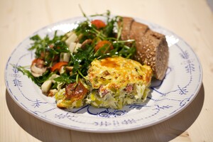 Honing-mosterd prei uit de oven