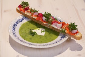 Romige courgettesoep met munt