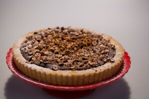 Hazelnoot-karameltaart