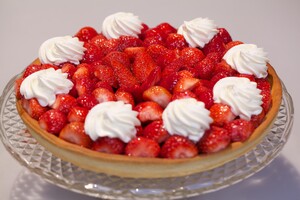Zomerse aardbeienvlaai
