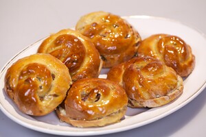 Koffiekoeken met gele room