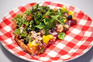 Snelle zeevruchtenpizza