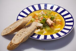 Cajunsoep met vis