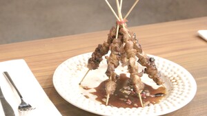 Saté kambing met traditionele ketjapsaus