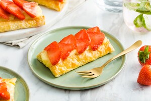 Aardbeientaartjes met vanilleroom