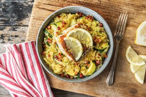 Orzo-risotto met roodbaarsfilet
