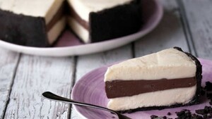 dubbele chocolade cheesecake