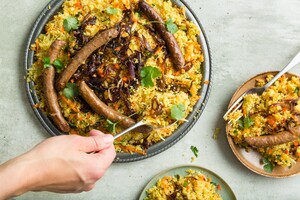 Lemon tabouleh met merguez