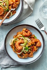 Tagliatelle met pittige garnalen