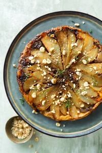 Tarte tatin met brie en peren