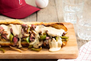 Philly cheese steak van de barbecue