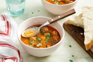 Tomatensoep met gehaktballen