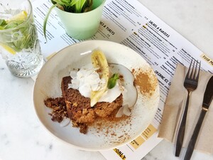 Pindakaas-bananenbrood