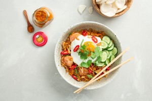 Nasi met garnalen