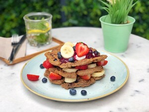 Gezonde wafels met bosbessen
