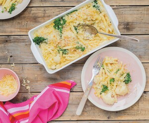Mac and cheese met broccoli