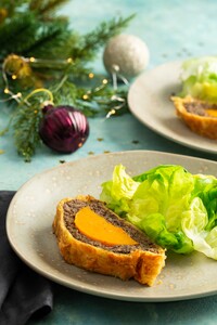 Vegetarische wellington met pompoen